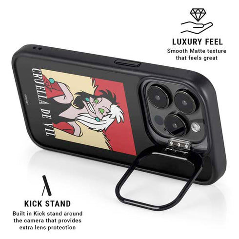 Disney Villains Cruella de Vil iPhone 14 Pro Max Kickstand Case
