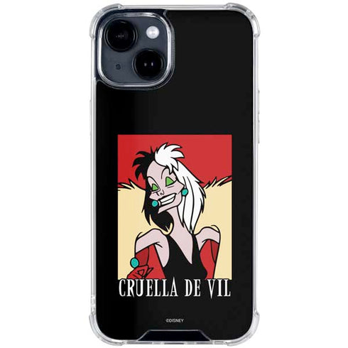 Disney Villains Cruella de Vil iPhone 15 Clear Case