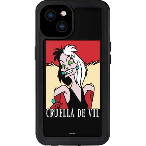 Disney Villains Cruella de Vil iPhone 15 Plus Waterproof Case