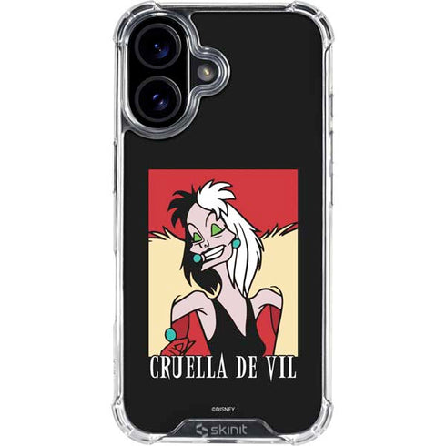 Disney Villains Cruella de Vil iPhone 16 Clear Case