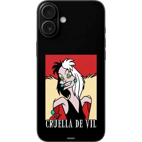 Disney Villains Cruella de Vil iPhone 16 Plus Skin