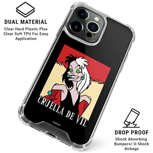 Disney Villains Cruella de Vil iPhone 16 Pro Max Clear Case