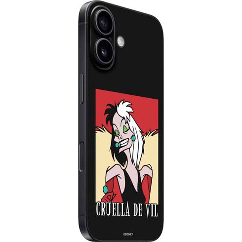 Disney Villains Cruella de Vil iPhone 16 Skin