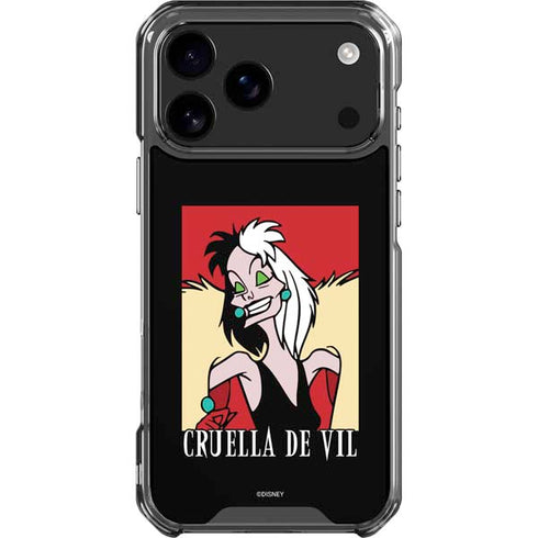 Disney Villains Cruella de Vil iPhone 18 Pro Max Clear Case