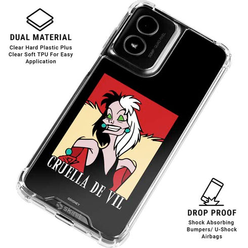 Disney Villains Cruella de Vil Moto G Power 5G (2024) Clear Case