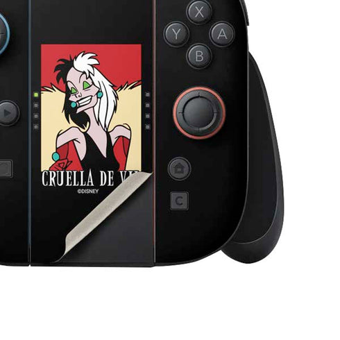 Disney Villains Cruella de Vil Nintendo Switch 2 (2025) Joy-Con Controller Skin