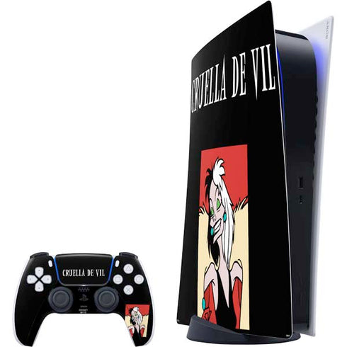Disney Villains Cruella de Vil PlayStation PS5 Skins