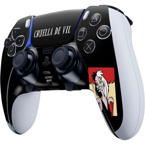Disney Villains Cruella de Vil PS5 DualSense Edge Pro Controller Skin