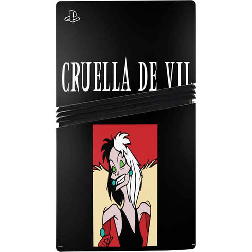 Disney Villains Cruella de Vil PS5 Pro Console Skin