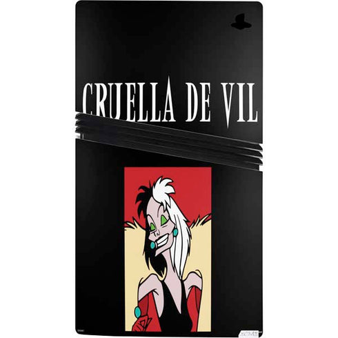 Disney Villains Cruella de Vil PS5 Pro Console Skin