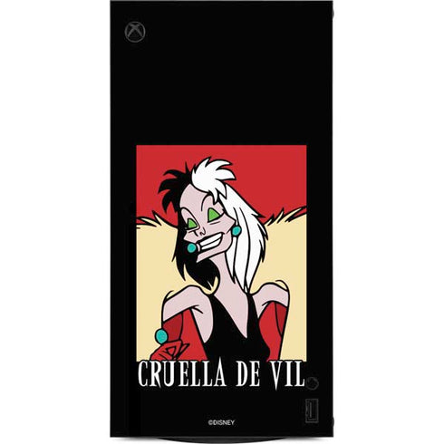 Disney Villains Cruella de Vil XBox Series X Digital Edition Console Skin