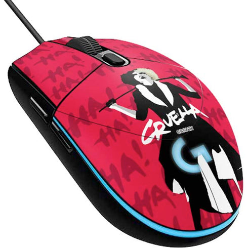 Disney Cruella (2021) Evil Laugh G203 Prodigy RGB Wired Gaming Mouse Skin