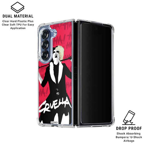 Disney Cruella (2021) Evil Laugh Galaxy Z Fold6 Clear Case