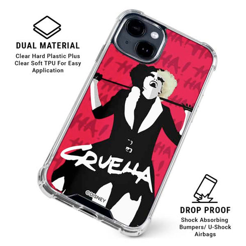 Disney Cruella (2021) Evil Laugh iPhone 15 Clear Case