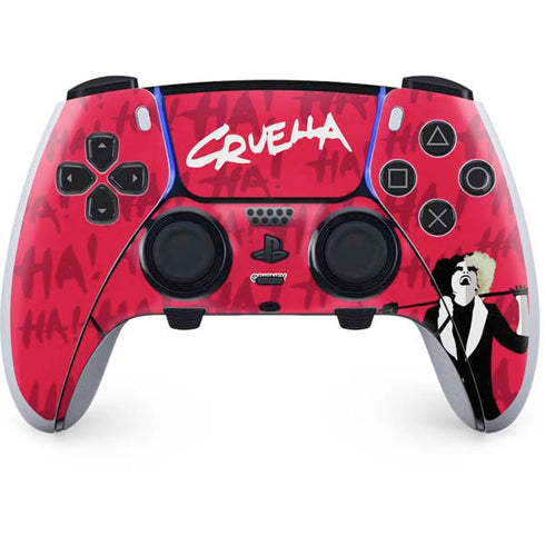 Disney Cruella (2021) Evil Laugh PS5 DualSense Edge Pro Controller Skin