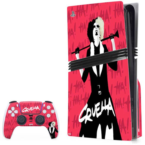 Disney Cruella (2021) Evil Laugh PS5 Pro Disk Bundle Skin