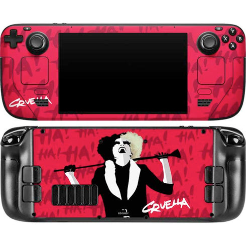 Disney Cruella (2021) Evil Laugh Steam Deck Handheld Gaming Computer OLED Skin