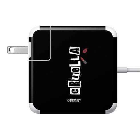 Disney Cruella (2021) Logo and Lipstick 85W Power Adapter (15 and 17 inch MacBook Pro Charger) Skin