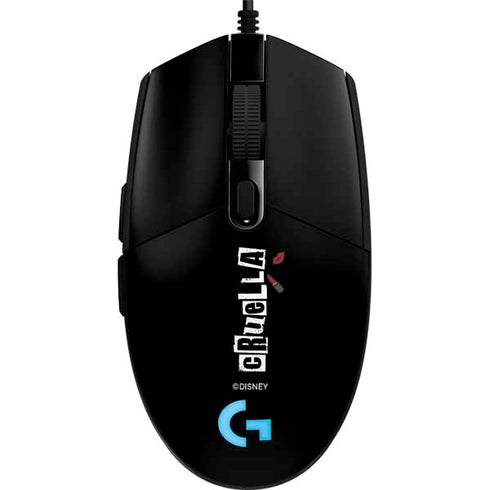 Disney Cruella (2021) Logo and Lipstick G203 Prodigy RGB Wired Gaming Mouse Skin