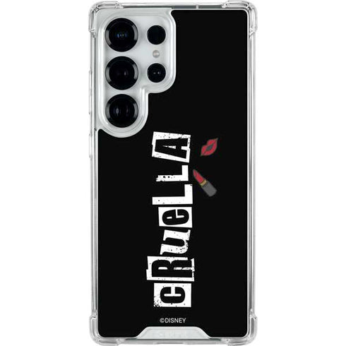 Disney Cruella (2021) Logo and Lipstick Galaxy S25 Ultra Clear Case