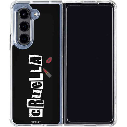 Disney Cruella (2021) Logo and Lipstick Galaxy Z Fold5 5G Clear Case