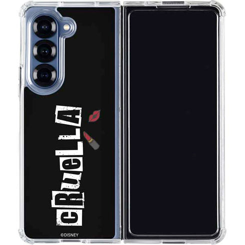 Disney Cruella (2021) Logo and Lipstick Galaxy Z Fold6 Clear Case