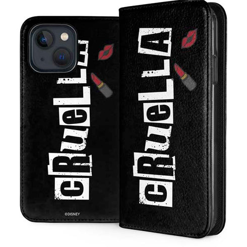 Disney Cruella (2021) Logo and Lipstick iPhone 15 Plus Folio Case