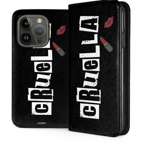 Disney Cruella (2021) Logo and Lipstick iPhone 15 Pro Folio Case