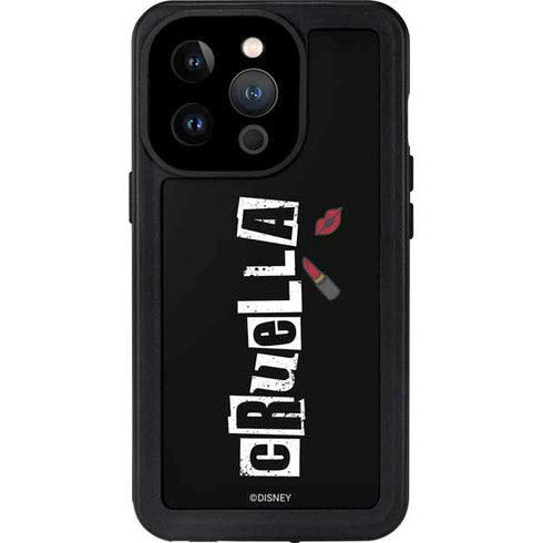Disney Cruella (2021) Logo and Lipstick iPhone 15 Pro Waterproof Case