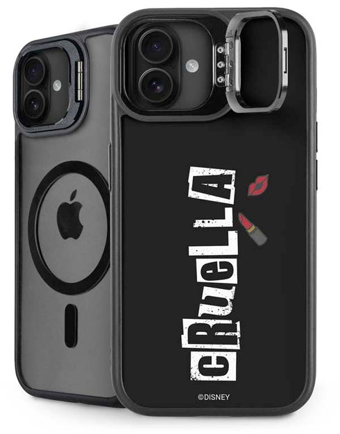 Disney Cruella (2021) Logo and Lipstick iPhone 16 Plus Kickstand Case