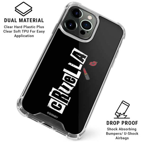 Disney Cruella (2021) Logo and Lipstick iPhone 16 Pro Max Clear Case
