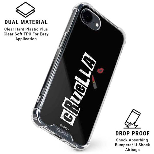 Disney Cruella (2021) Logo and Lipstick iPhone 16e Clear Case