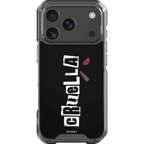 Disney Cruella (2021) Logo and Lipstick iPhone 18 Pro Clear Case