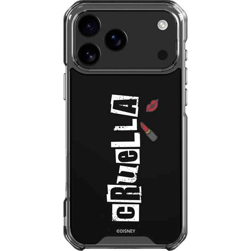 Disney Cruella (2021) Logo and Lipstick iPhone 18 Pro Max Clear Case