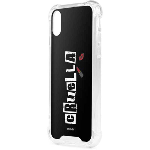 Disney Cruella (2021) Logo and Lipstick iPhone XS Clear Case