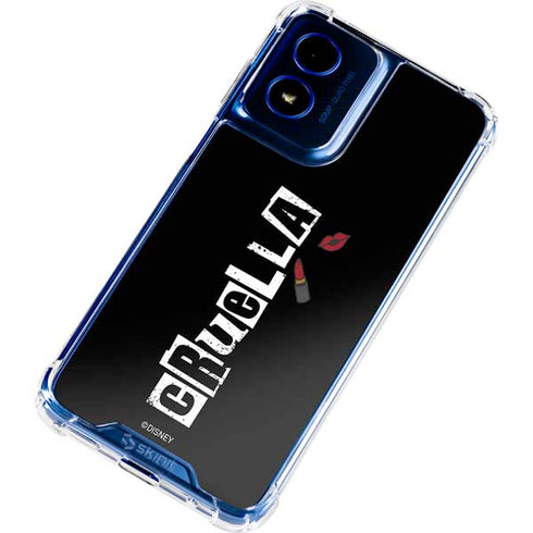 Disney Cruella (2021) Logo and Lipstick Moto G 5G (2024) Clear Case