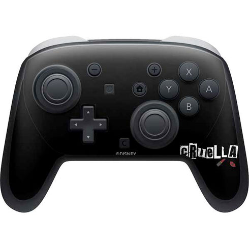 Disney Cruella (2021) Logo and Lipstick Nintendo Switch 2 (2025) Pro Controller Skin