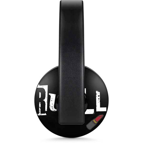 Disney Cruella (2021) Logo and Lipstick PlayStation 4 Gold Wireless Headset Skin