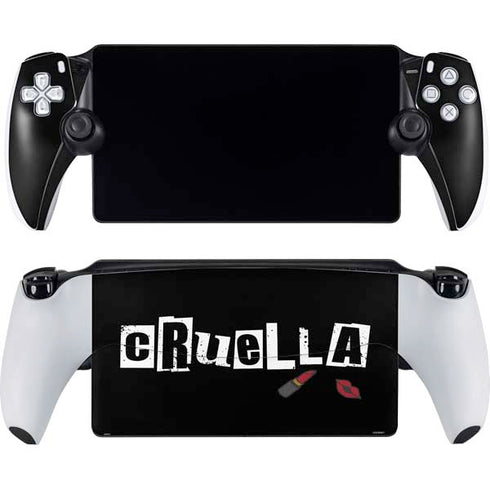 Disney Cruella (2021) Logo and Lipstick PlayStation Portal Remote Player Skin