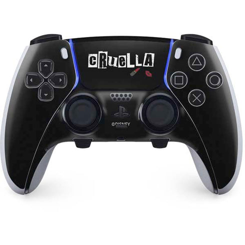 Disney Cruella (2021) Logo and Lipstick PS5 DualSense Edge Pro Controller Skin