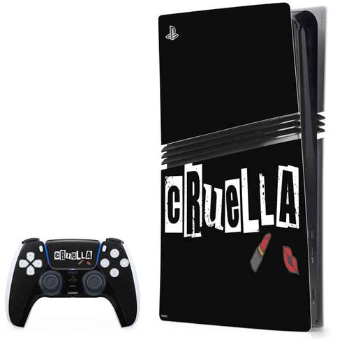 Disney Cruella (2021) Logo and Lipstick PS5 Pro Bundle Skin