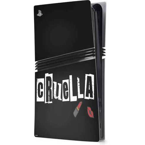 Disney Cruella (2021) Logo and Lipstick PS5 Pro Console Skin
