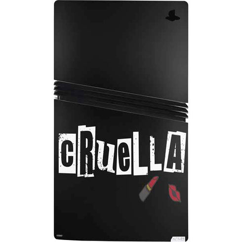Disney Cruella (2021) Logo and Lipstick PS5 Pro Console Skin
