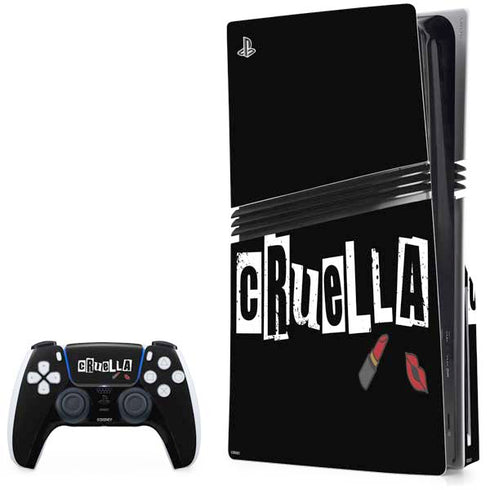 Disney Cruella (2021) Logo and Lipstick PlayStation PS5 Skins