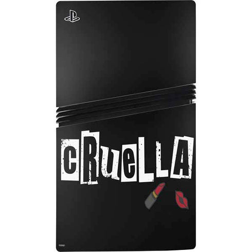 Disney Cruella (2021) Logo and Lipstick PS5 Pro Disk Bundle Skin