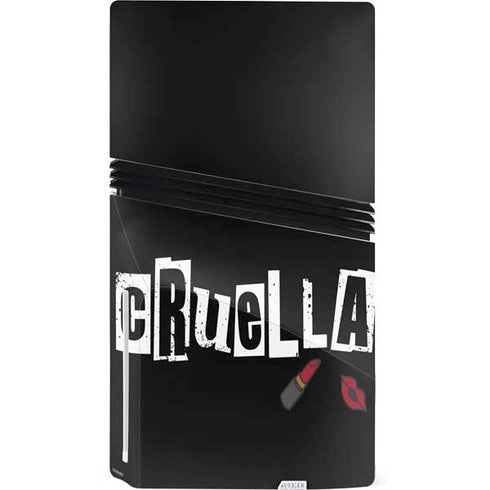 Disney Cruella (2021) Logo and Lipstick PS5 Pro Disk Bundle Skin