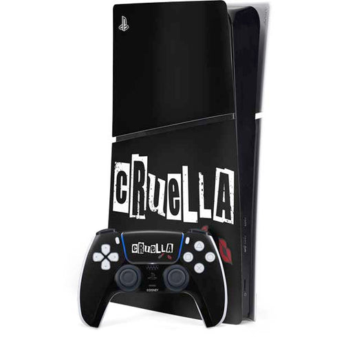 Disney Cruella (2021) Logo and Lipstick PlayStation PS5 Skins