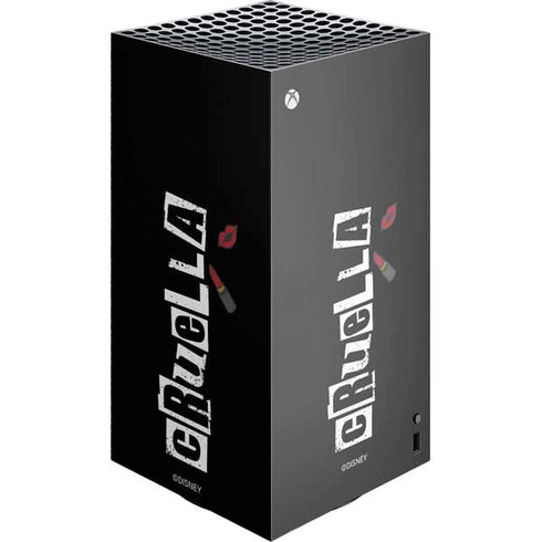 Disney Cruella (2021) Logo and Lipstick XBox Series X Digital Edition Console Skin