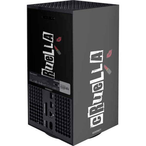 Disney Cruella (2021) Logo and Lipstick XBox Series X Digital Edition Console Skin