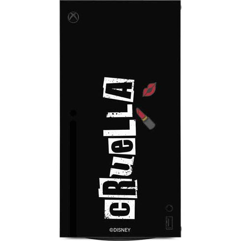 Disney Cruella (2021) Logo and Lipstick XBox Series X Digital Edition Console Skin
